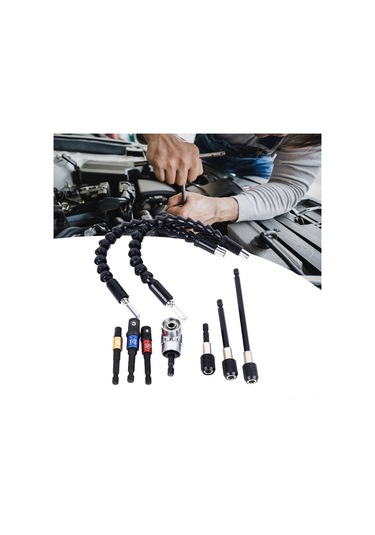 Xindoker Metal-plastik Materyalli Çok Fonksiyonlu Matkap Uzatma Seti, Hızlı Bağlantı Ve Esnek Eksen İle Otomobil, Ev Tamiri İçin Uygun