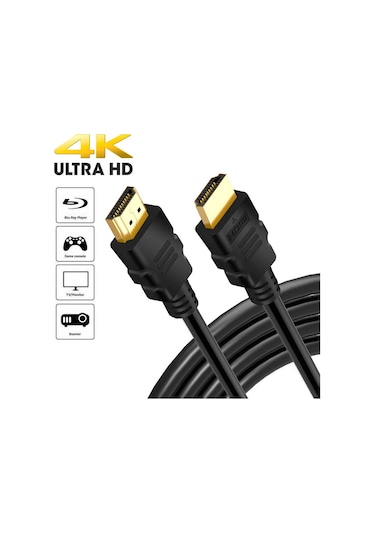 Hdmi Kablo 4K 3D Ağ Destekli 60Hz 18G Bps Ultra HD - 50cm