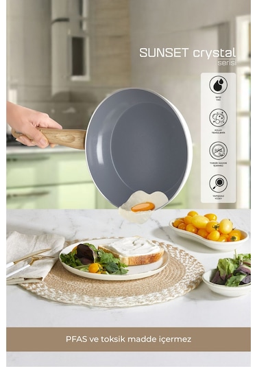 Lorenzo Sunset Crystal Seramik Tava 26 Cm Inox