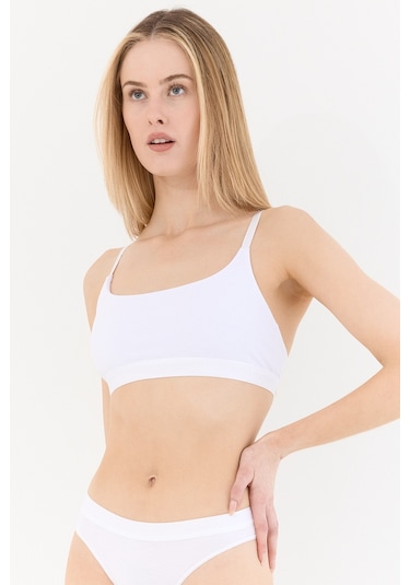 Naphor Touch Beyaz Askı Detaylı Bralet Sütyen