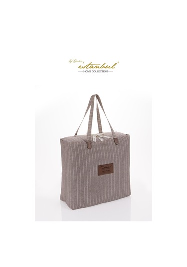 İyi Geceler İstanbul Soft Dreams Kahve Çift Kişilik %100 Pamuk Natural Yatak Örtü Seti Kahverengi