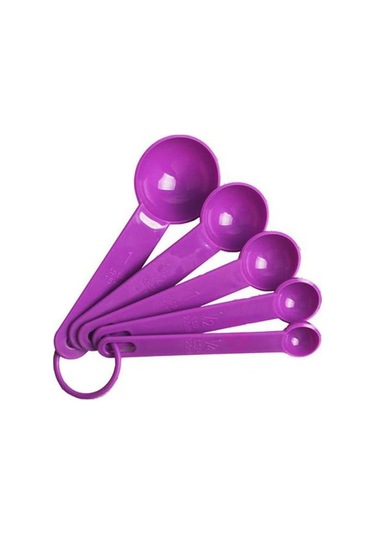 Mor Yaratıcı 5 Adet/takım Ölçüm Kaşığı Silikon Pişirme Pişirme Ölçüm Kepçesi Ölçekli Evrensel Mutfak Gereçleri