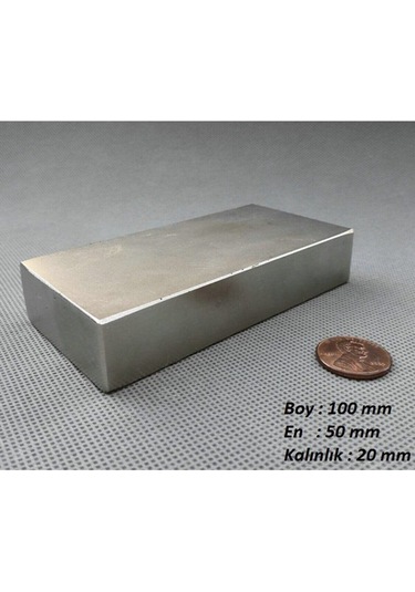 Neodyum Mıknatıs 100Mm X 50Mm X 20Mm Büyük Güçlü Mıknatıs