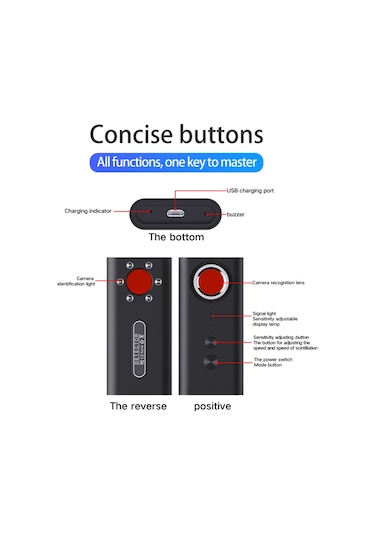 Geeroyoo Gizli Kamera Dedektörü & Gps Dinleme Bulucu, Ev Ofis Otel Araç Güvenlik Cihazı