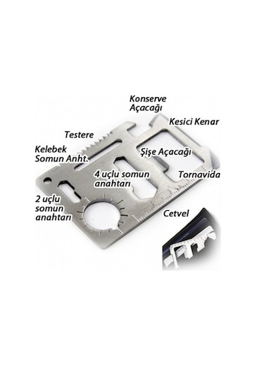Acil Durum Kartı Survival Kit  11In1