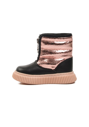 Siyah-pudra Suni Deri Bebek Kar Botu Staye B Siyah-pudra Siyah - Pudra