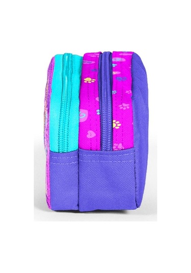 Coral High Kedi Köpek İki Bölmeli Kalem Çantası - Kız Çocuk Çok Renkli