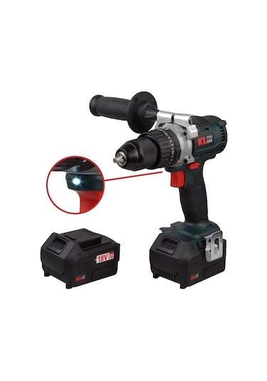 Klpro 18Volt-5.0Ah Li-Ion Kömürsüz Prof. Darbeli Matkap Kldm18B-5
