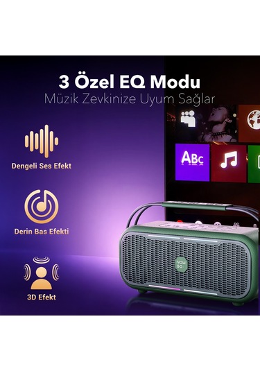 Nowgo C2 60w Taşınabilir Rgb Bluetooth Hoparlör Ipx4 Parti Speaker Bej