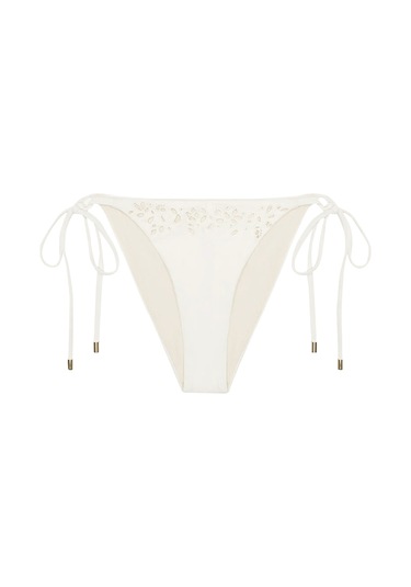 Peony - Peonyofficiall Işlemeli Ip Bikini Altı Krem