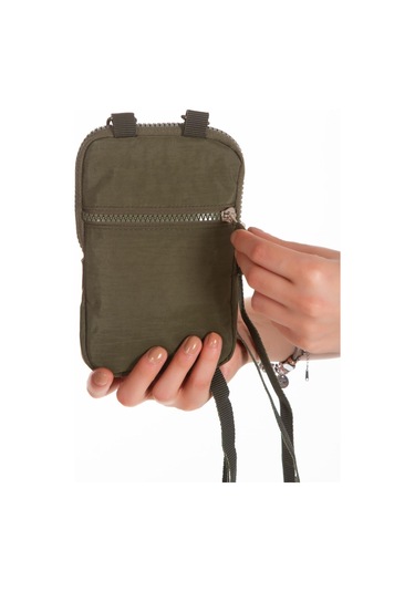 Newish Polo Suya Dayanıklı Krinkıl Kumaş Haki Kadın Çapraz Omuz Ve Bel Çantası - Kadın Haki