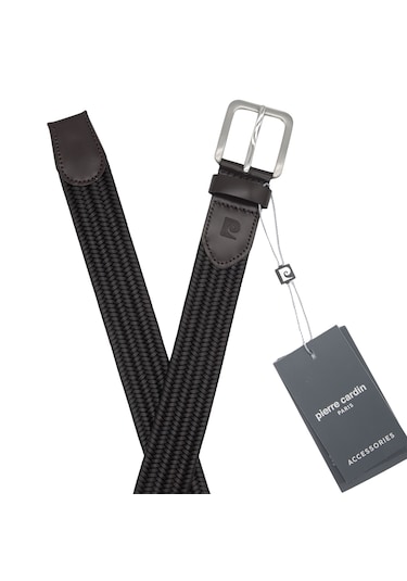 Pierre Cardin Premium Örgü Deri Kemer En 3,5 Cm Pc-1712 Kahverengi