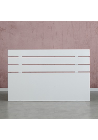Pasifichome Huga Çift Kişilik Beyaz Yatak Başlık 180 Cm / 180 Cm Baza Başlık