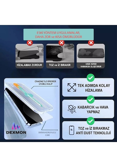 İphone Uyumlu 16 Pro Max Hayalet Cam Ekran Koruyucu Otomatik Hizalamalı