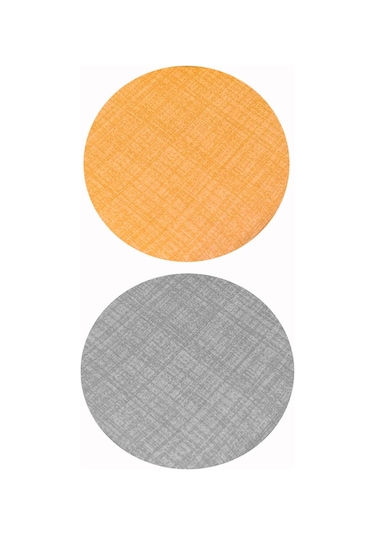 Alla Turca Tek Kişilik Ranforce Çift Taraflı Nevresim Seti - Çarşafsız Sarı/gri