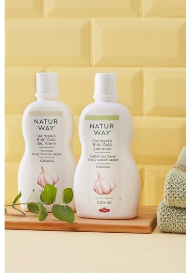 Natur Way Kokusuz Saç Kremi 300 Ml Sarımsak Ve Bitki Özlü, Saç Onarıcı Ve Güçlendirici, Günlük Kullanım İçin