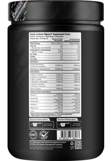 Kingsize Nutrition Crea Carb 1000 G