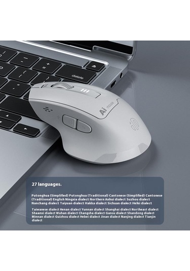 Inphıc S6 Aı Akıllı Sesli Fare Kablosuz Bluetooth Fare 2400 Dpı Desteği Ses Kontrollü Yazma