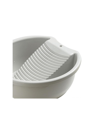 Mufunye Taşınabilir Çamaşır Yıkama Kabı, Kumaş搓衣板 İle 2'li Fonksiyonlu, Ev/outdoor Kullanıma Uygun, Gri Gri