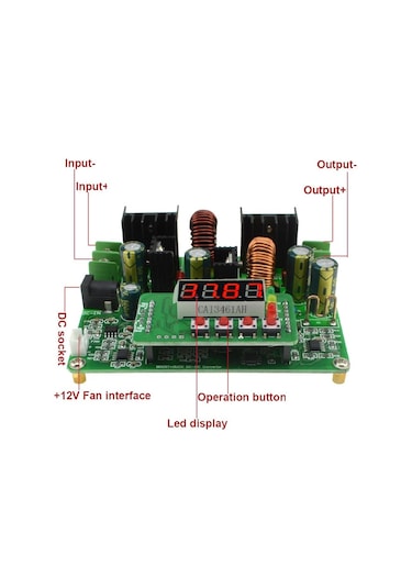 D3806 CNC DC Sabit Akım Ayarlı Gerilim Azaltıcı Modül