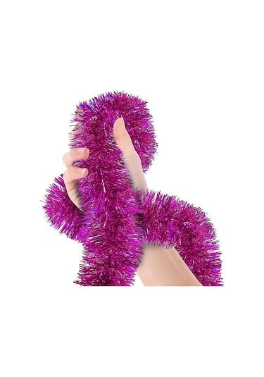 Parti İçin Sim Süs 2 Metre Uzunluk 8 Cm Genişlik Fuşya Renk İthal