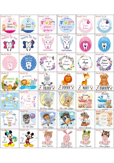 Famous Bebek Şekeri Magnet Bebek Mevlüt Hediyelik Isimli Kapak Açacak  (239797738)