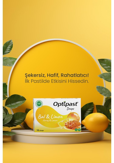 Optipast Drops Ballı & Limon 16 Pastil
