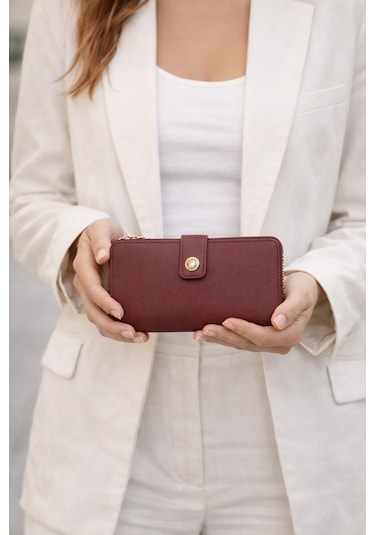 Us Polo Assn Us25594 Bordo Uspolo Assn Zincir Askılıı Kadın Cüzdan