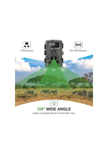 Dancemonkey 16mp Avcılık Kamerası, 1080p Ir Gece Görüşlü, Ip54 Su Geçirmez, 120 Geniş Açılı Video Kamera Çok Renkli