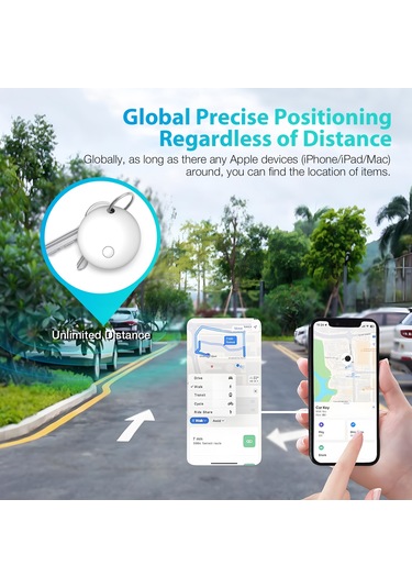 Suofeng Mfi Onaylı Bluetooth , Kayıp Önleyici, Bulma Uygulaması İle Entegre, Siyah 2'li Paket 2 Askı + 1 Pil