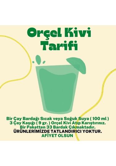 Orçel Kivi Aromalı Toz İçecek 300 G