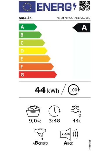 Arçelik 9120 MP OG 9 KG  Çamaşır Makinesi