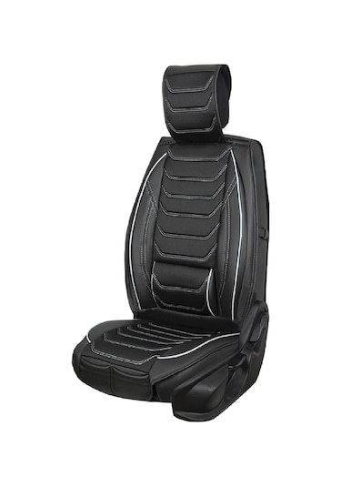 Renault Kangoo 2+1 Parçalı Lüx Deri Oto Koltuk Kılıfı Ön Arka Takım Eagle Siyah Beyaz