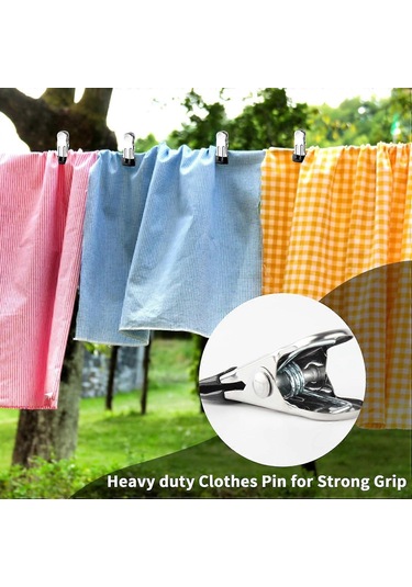 Ganzhoushop 10/20 Adet Çamaşır Mandalı Çamaşır İpi Mandalları Paslanmaz Çelik Çamaşır Mandalları Çamaşır Mandalları Klipsleri Güçlü Metal Çamaşır Mandalları Siyah Çok Renkli