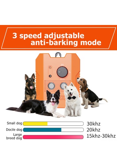 Geeroyoo 50 Fit Mesafe, 3 Ayarlı, Şarj Edilebilir Ultrasonik Köpek Eğitim Cihazı - İç/dış Kullanım İçin Portatif Ve Su Geçirmez