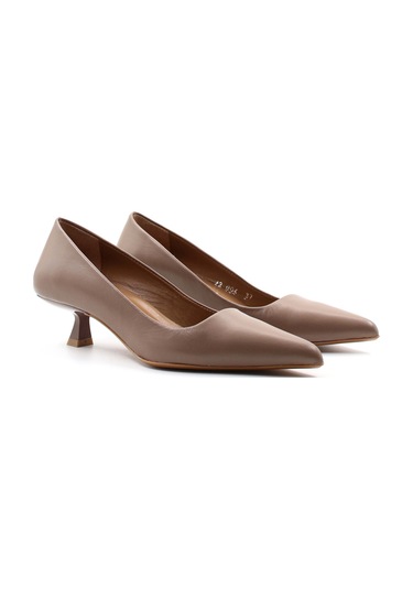 Hakiki Deri Kadın Kısa Topuklu Ayakkabı 019za22-004 001