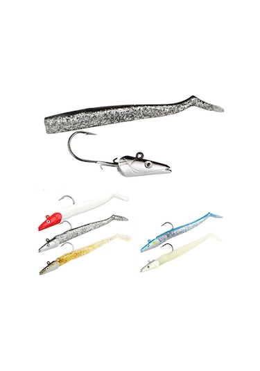 Valkyrie 5 Adet 12cm 20gr Silikon Jig Balık Yem Seti Çipura Levrek Katili Kutulu