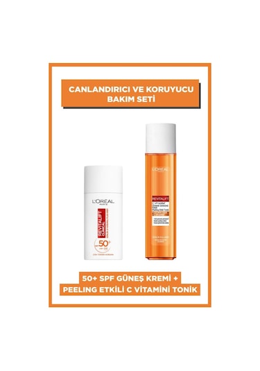 Revitalift C Vitamini Gözenek Görünümü Karşıtı Peeling Etkili Tonik & Spf 50+ Yüz Güneş Kremi pktpeeltonikguneskrm-10603
