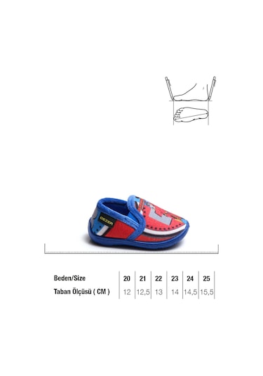 Gezer Kışlık Panduf Bebe Erkek Ayakkabı Ga2Kbm.03199.00.Gz9.B3 Saks Mavisi