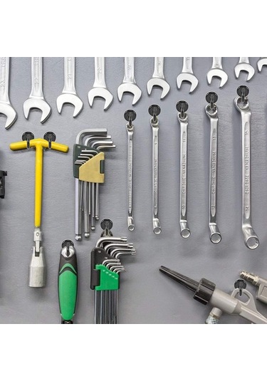 Manyetik Kancalar, 10 Adet Neodimyum Mıknatıs Kancası, 16 Mm Güçlü Manyetik Kanca, Kancalı Süper Güçlü Mıknatıslar Siyah