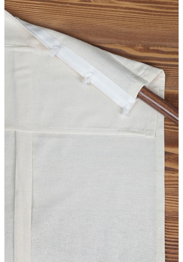 Naturel Potlu Perde Retro Krem