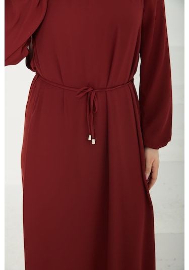 Armine Trend Kolları Lastikli Astarlı Elbise Bordo 25yt927 Bordo Armine Trend Kolları Lastikli Astarlı Elbise Bordo 25yt927 Bordo