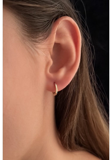 Fiyonk Kuyumculuk 14 Ayar Altın Mini Halka Küpe 2 001