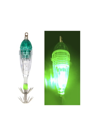 Neevoyu Yeşil Renkli 360 Aydınlatma Özelliği Olta İğneli Denizaltı Kalem Balık Lamba İğnesi - Dayanıklı Pe Plastik