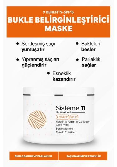 Sisteme 11 Bukle Belirginleştirici Saç Maskesi 350 Ml