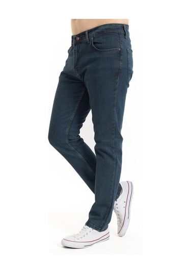 Yeni Sezon Erkek Dört Mevsimlik Likralı Regular Tam Kalıp Düz Paça Fermuarlı Yüksek Kaliteli Kot Pantolon 720-tint Yeşili Yeşil