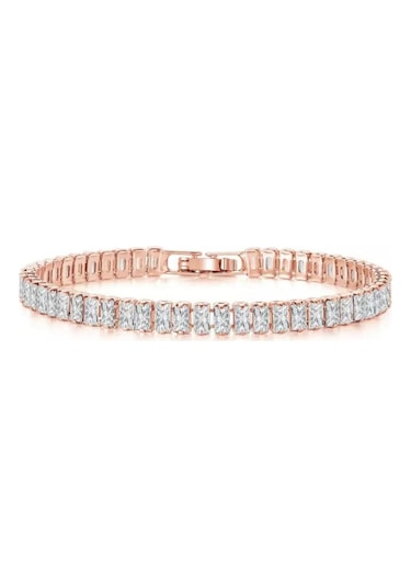 Kadın Lüks Su Yolu Kararmaz Baget Bileklik Rose Rose Gold
