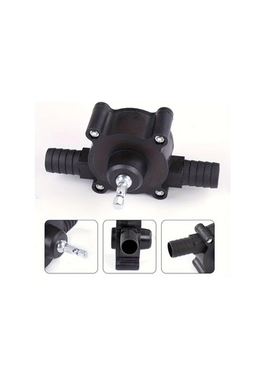 Boatshop1 1 Set Siyah Mini Manuel Elektrikli Su Pompası Matkabı Taşınabilir El Matkap Gücü Su Pompası Sıvı Transfer Pompası Benzin Dizel Su İçin