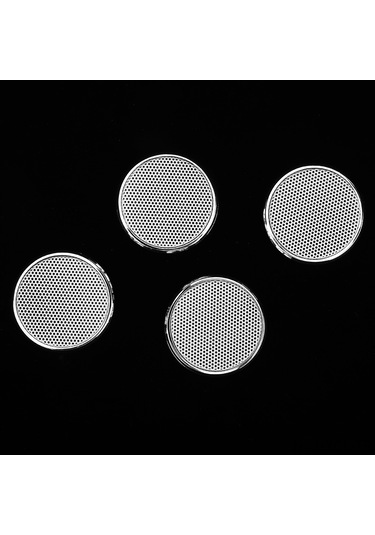 Konesam Otomobil Hoparlör Korumalı Kafesleri - 1 İnç Plastiği Çerçeve, Elektroplated Beyaz, Ses Geçirimi İyi, 4 Adet Paket