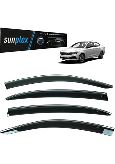 Sunplex Kromlu Cam Rüzgarlığı Fiat Egea 2015-2024 İle Uyumlu